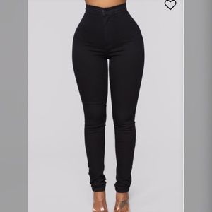 Fashion Nova Super High Waist Denim Skinnies